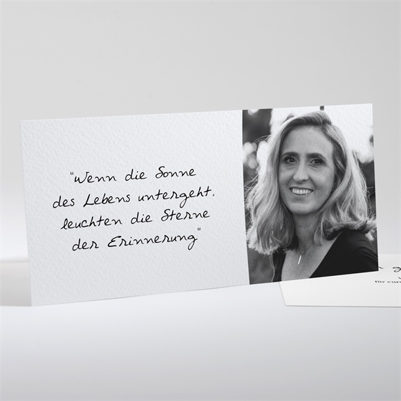 Trauerdanksagung Erinnerungsstück - Querformat ref.N131133