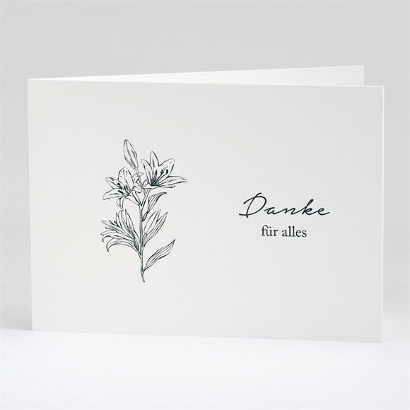 Trauerdanksagung Stille Hommage - Klappkarte ref.N42178