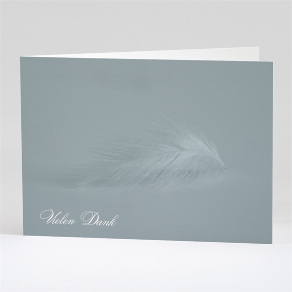 Trauerdanksagung Federleicht - Klappkarte ref.N42177