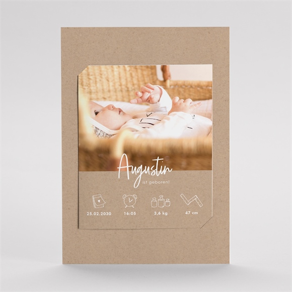 Geburtskarte Moderne Piktogramme - DUO ref.N23145