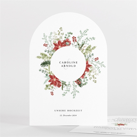 Hochzeitseinladung Blumen im Winter ref.N27152