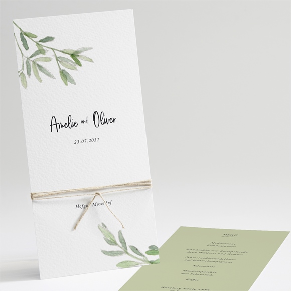 Menükarte Hochzeit Olivenbaum ref.N221180