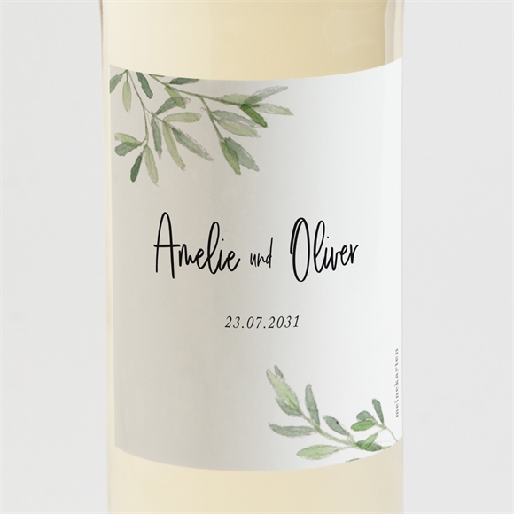 Flaschenetikett Hochzeit Olivenbaum ref.N3001772