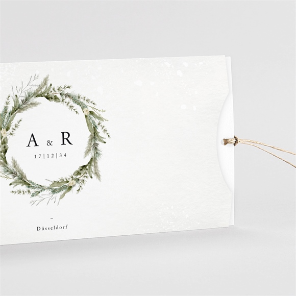 Hochzeitseinladung Winterkrone - Etui ref.N85135