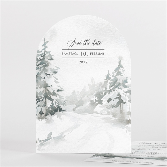 Hochzeitseinladung Hochzeit im Schnee ref.N27105