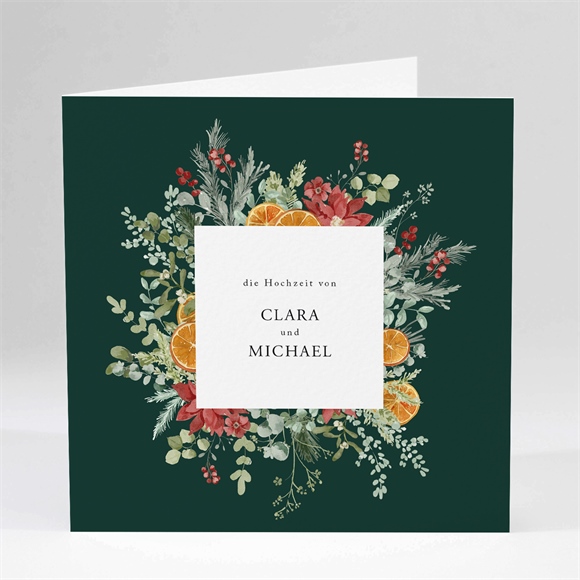 Hochzeitseinladung Dunkle Blumenwelt ref.N451630