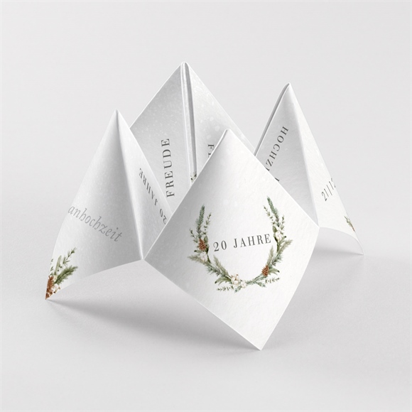 Einladung Hochzeitsjubiläum Winterlich - Origami ref.N330155