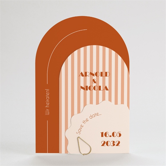 Hochzeitseinladung Sommerliches Terrakotta ref.D21101