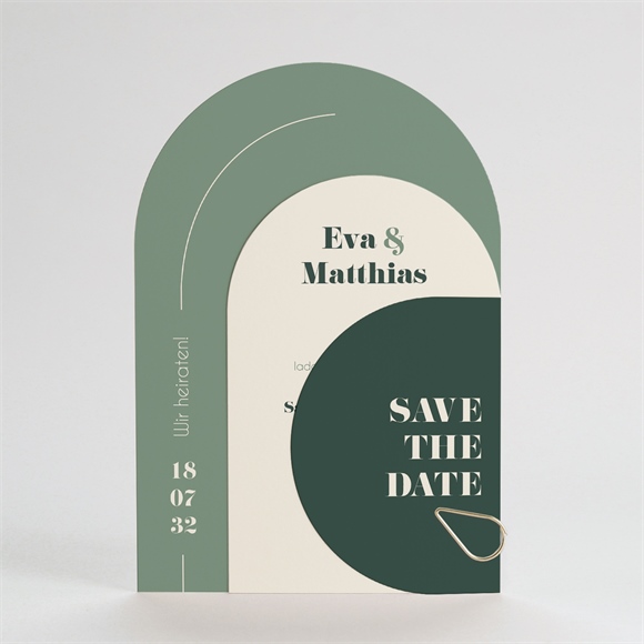 Hochzeitseinladung Salbeigrün ref.D22101