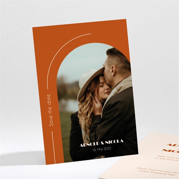 Save the Date Karte Sommerliches Terrakotta ref.N211741