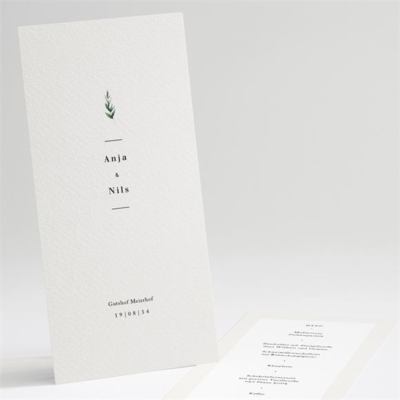 Menükarte Hochzeit Smaragdgrün ref.N221288